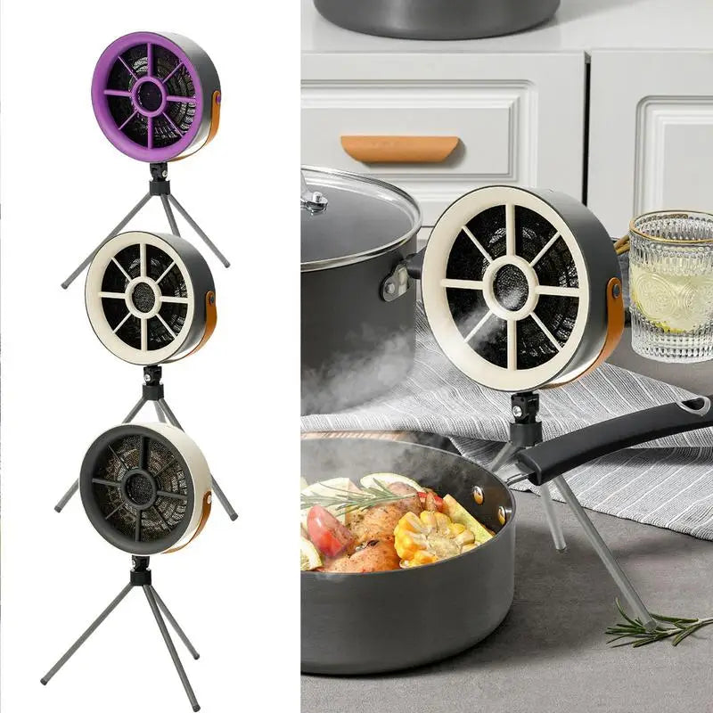 Portable Tabletop Range Hood Exhaust Fan Detachable Desktop Range Hood USB Low Noise Air Cleaner With 3 Speeds Kitchen Supplies Peaceful Pleasures Health and Wellness