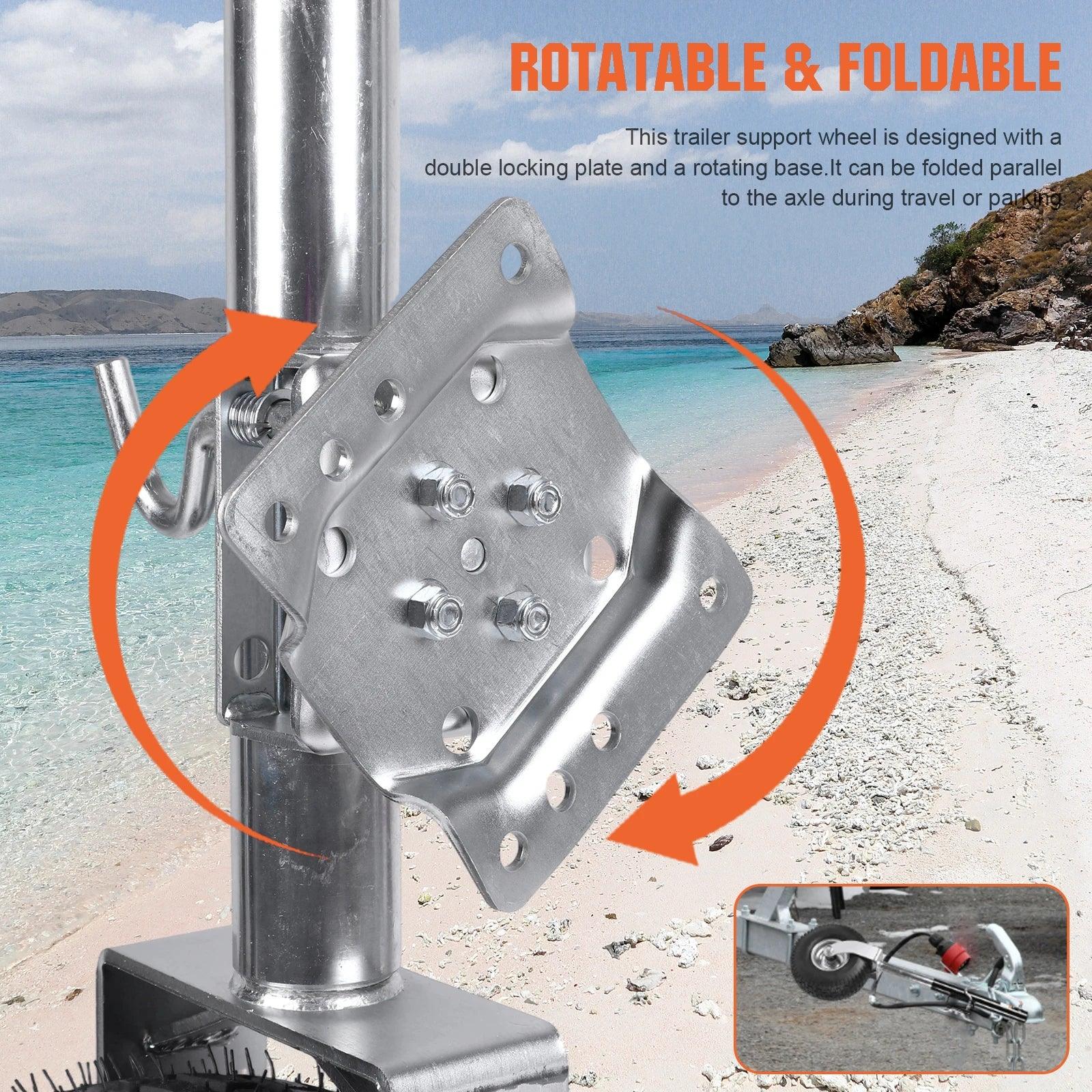 Heavy-Duty Swivel Boat Trailer Jack 2000 lbs – 13.38in Wheel Peaceful Pleasures Health and Wellness