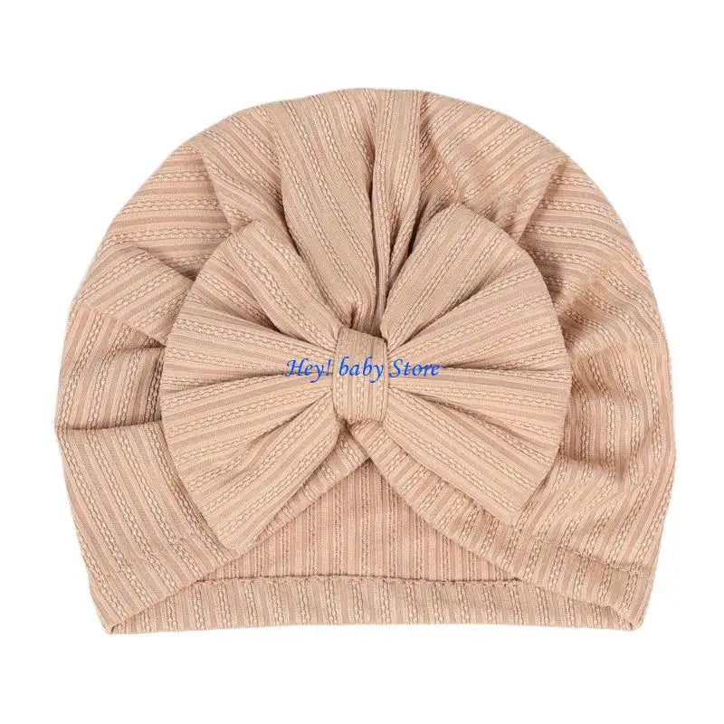 Baby Bowknot Turban Beanie Hat | Newborn Photo Prop 0–12M