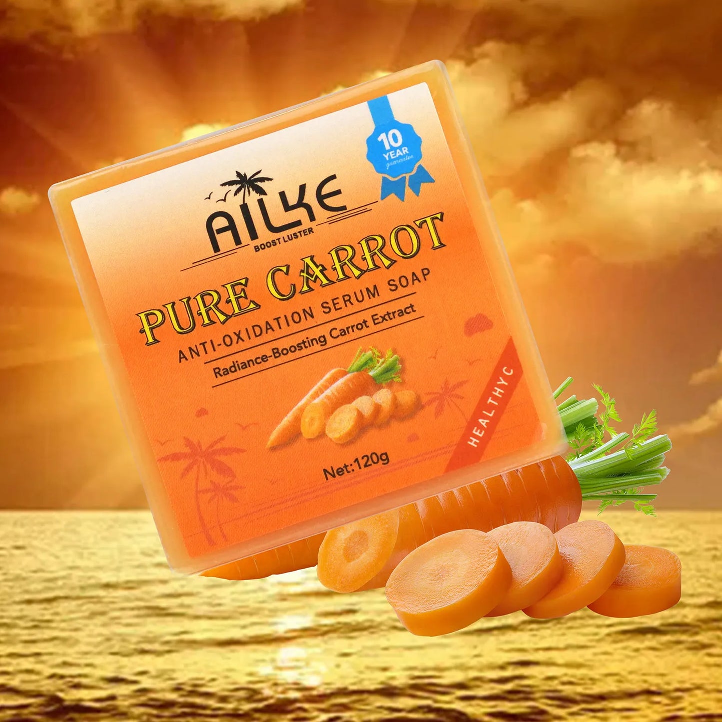 AILKE Carrot Vitamin C Brightening Soap Bar – Face & Body