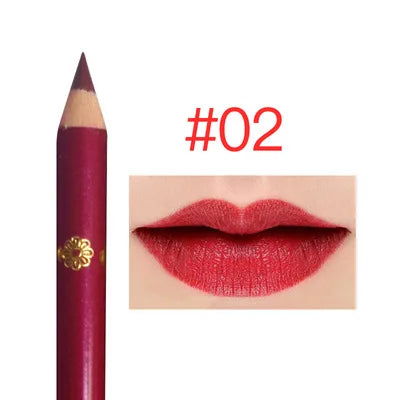 12-Color Waterproof Lip Liner Set | Long-Lasting Foggy Finish