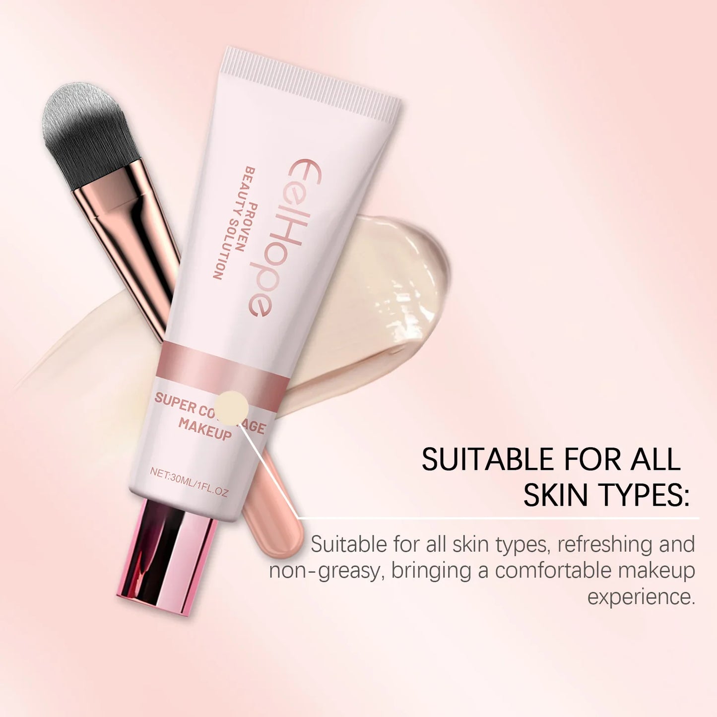 Eelhope Full Coverage Liquid Concealer Foundation 30ml