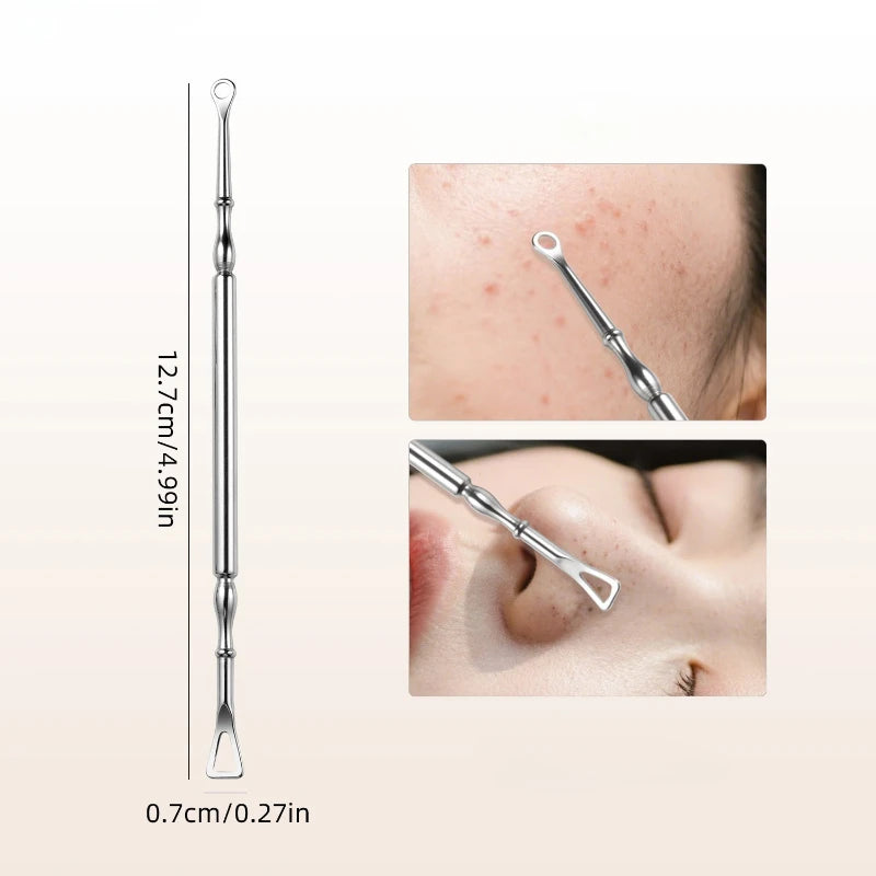 Stainless Steel Double-Head Blackhead Extractor Tool