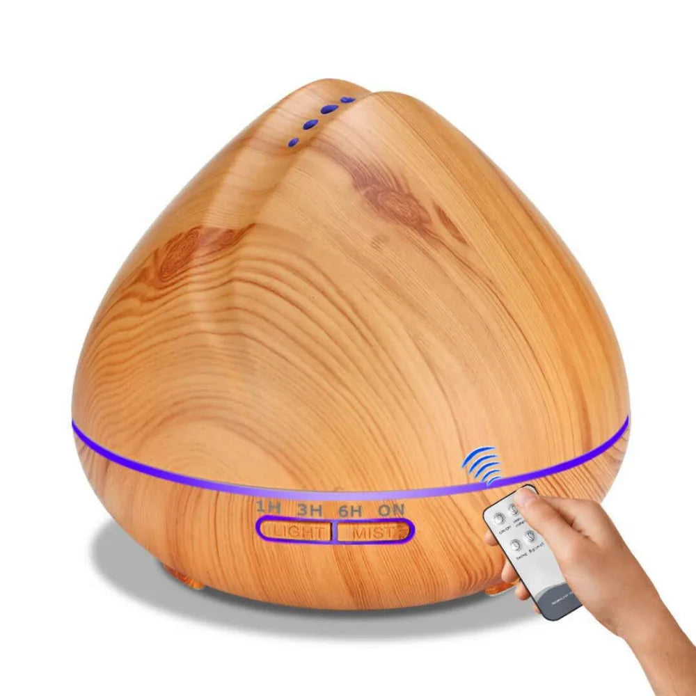 HOMEFISH 550ml Ultrasonic Aroma Diffuser | 7 LED Colors, Remote