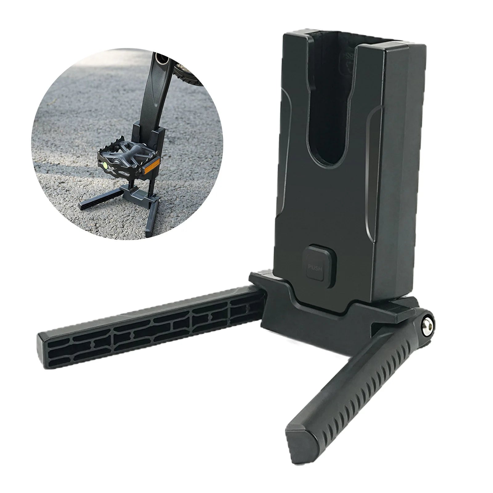 Bicycle Single Side Kickstand Foldable Portable Parking Support Bracket Stand For Mountain Road Bike Peaceful Pleasures Health and Wellness black
