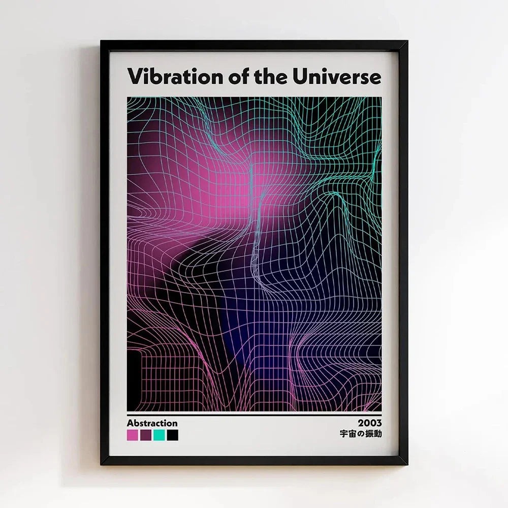 Dopamine Aesthetic Retro Abstract Canvas Wall Art Poster