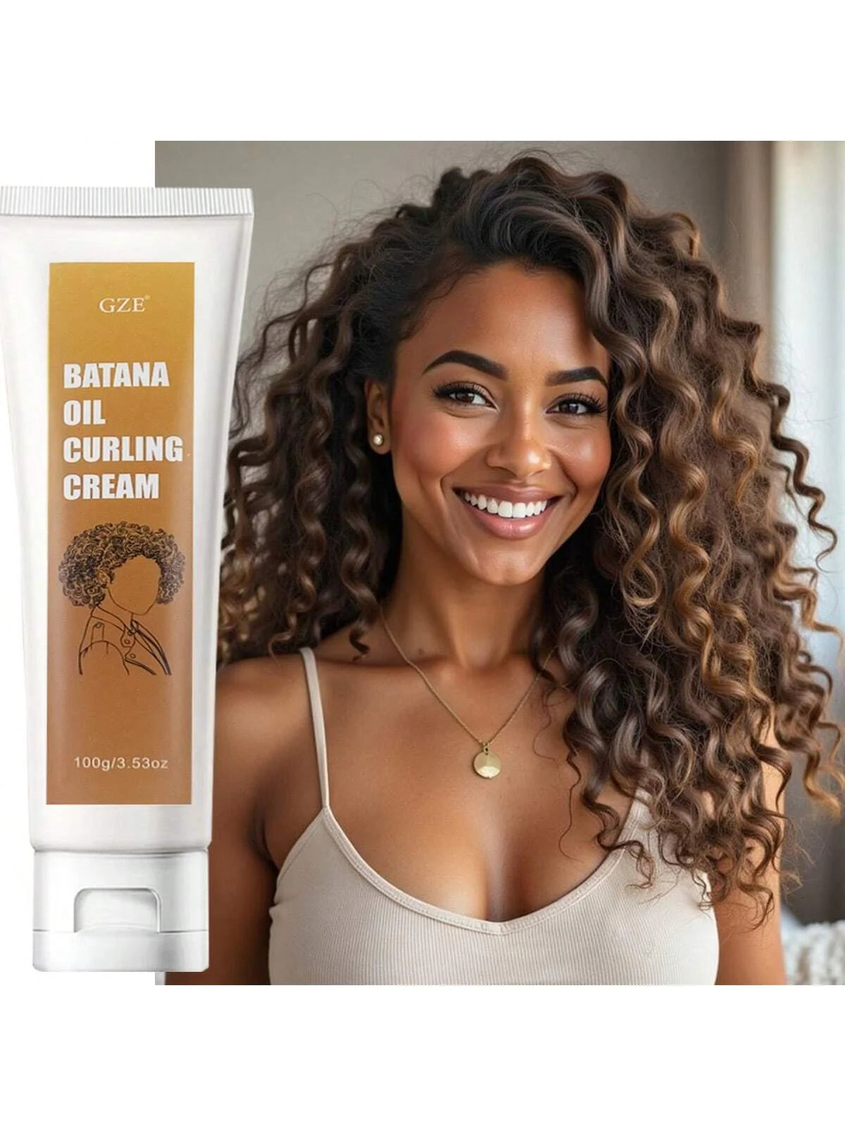 GZE Batana Oil Curling Cream – Curl Activator & Frizz Control