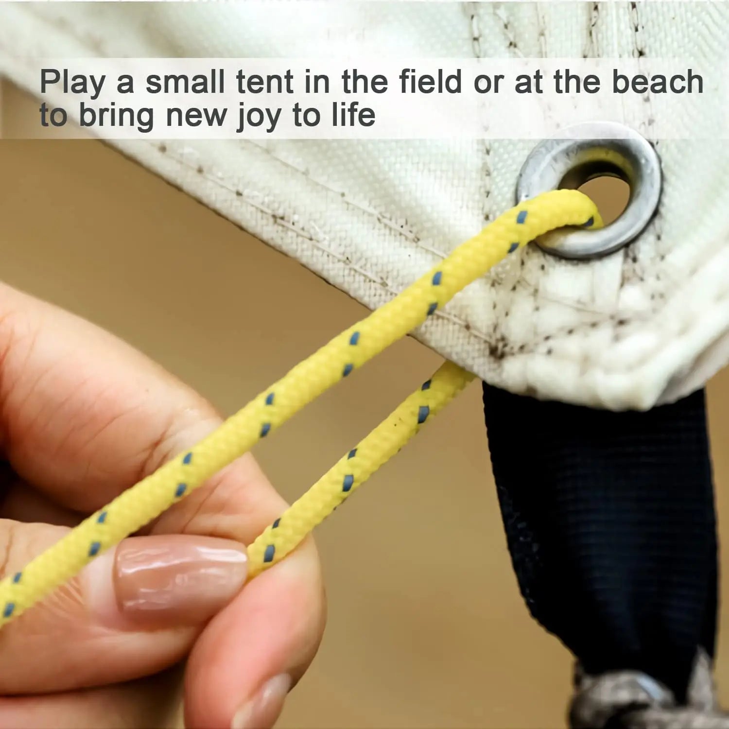 4M Durable Tent Rope Luminous High Reflective Tent Rope with Buckle Multi-Function Sturdy Tent Rope for Outdoor/Beach/Camping ﻿ Peaceful Pleasures Health and Wellness