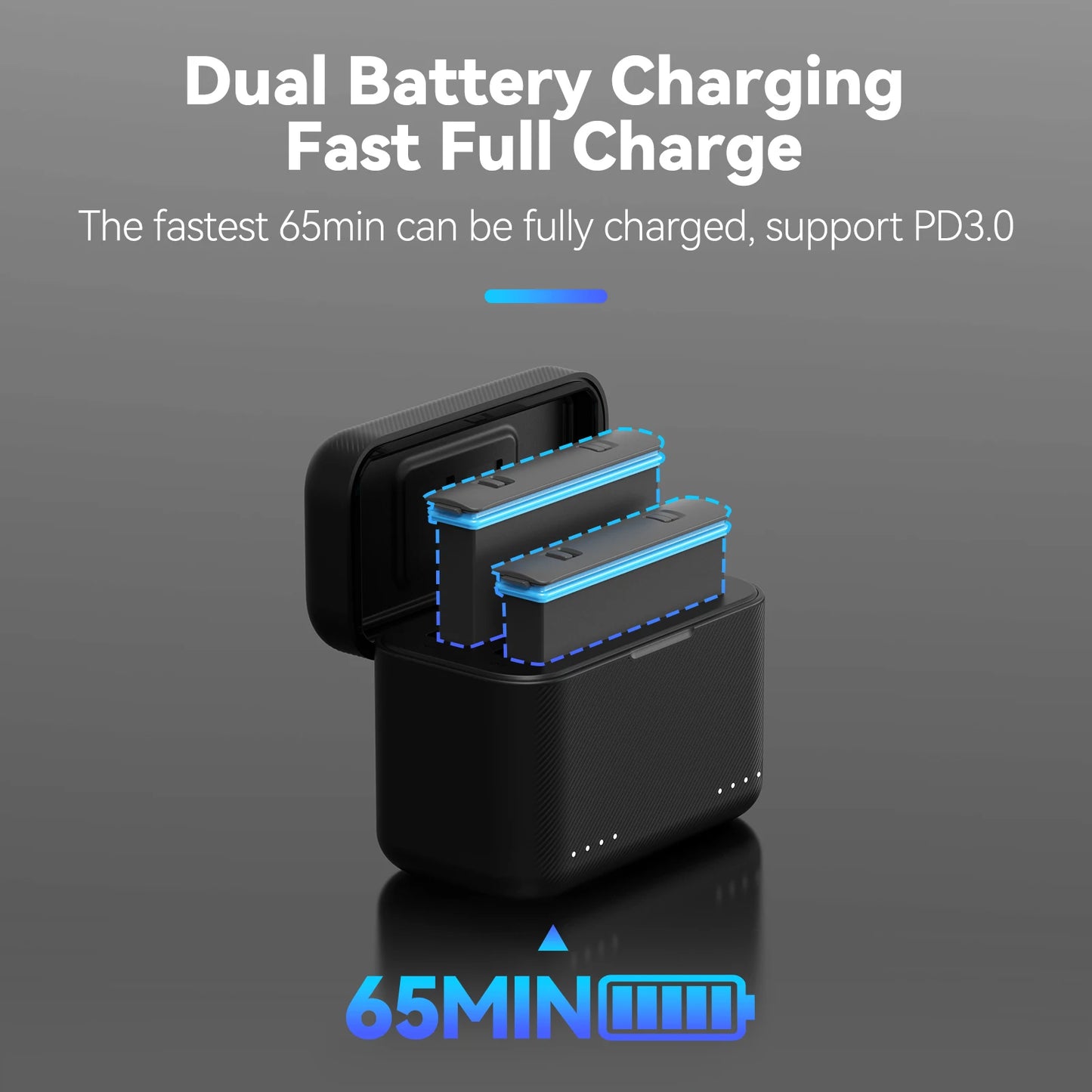 TELESIN Portable Battery Charger For Insta360 X3 X4 Battery 2 Slots TF Card Battery Storage Charger Box For Insta 360 X3 X4 Peaceful Pleasures Health and Wellness