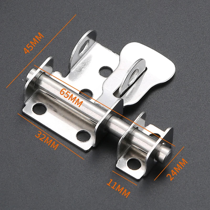 New Stainless Steel Door Latch Solid Sliding Bolts Latch Hasp Home Hardware Gate Safety Toilet Door Lock Peaceful Pleasures Health and Wellness