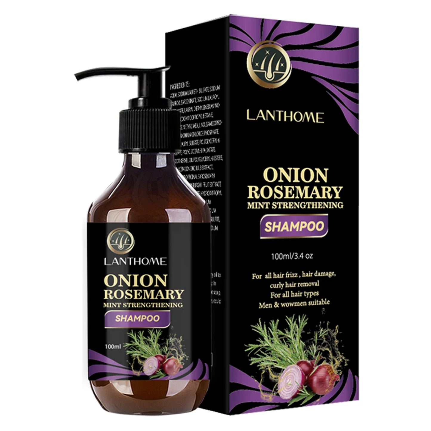Hair Shampoo For Fast Hair Growth Rosemary Onion Hair Regrowth Shampoo Anti Hair Loss Effective Within 7 Day Hair Care Spray Peaceful Pleasures Health and Wellness 100ml Hair Shampoo