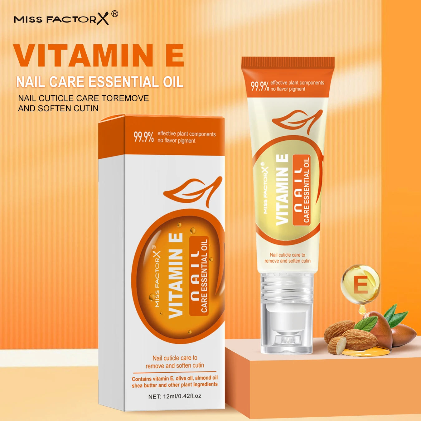 Vitamin E nail nails, dead leather care essential oils 12ml containing a variety of effective plant component rolling bead massa Peaceful Pleasures Health and Wellness
