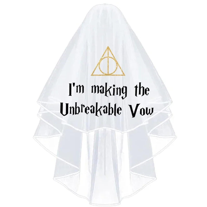Unbreakable Vow Bachelorette Veil | Bride To Be Party Gift Bachelorette Party Veil Peaceful Pleasures Health and Wellness veil