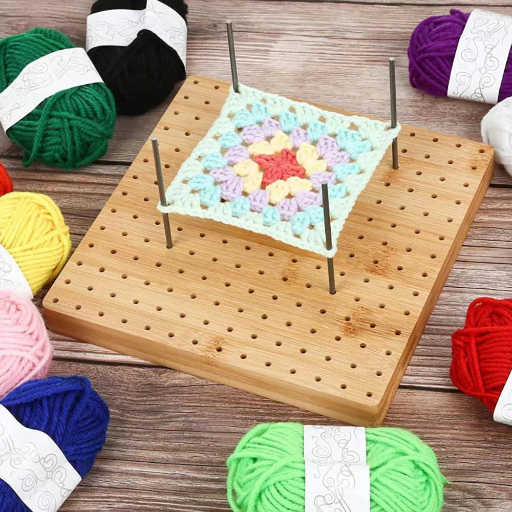 Blocking Board with 10 Steel Pins Handcrafted Knitting Blocking Mat for Knitting and Granny Squares Crochet Gifts for Crocheters Peaceful Pleasures Health and Wellness