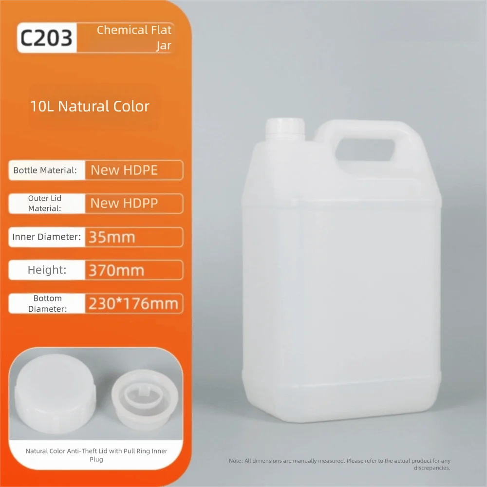 1/2/3/4/5/6/10L Plastic Airtight Bottle with Lid Food Grade HDPE Bucket Sealed Large-Capacity Storage Container Cleaning Essence Peaceful Pleasures Health and Wellness Transparent 10L