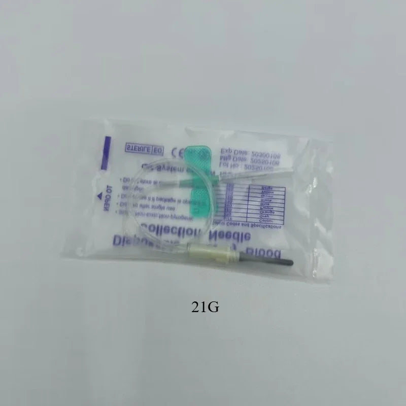 50 Pcs 21G Disposable Butterfly Needles for Cats & Dogs