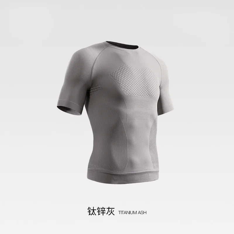 Men's Seamless Compression Running T-Shirt | Quick-Dry Sports Top