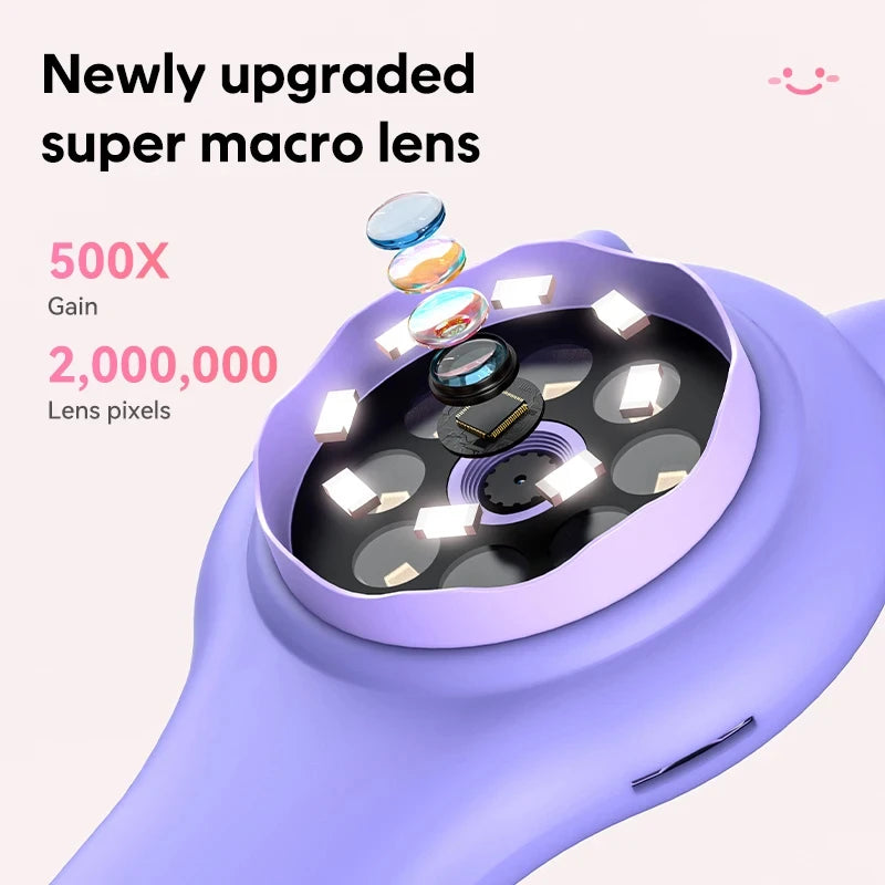 Kids Microscope Handheld Magnifying Digital 1000X Magnifier 200 Megapixels with Led for Children Educational Science Toys Peaceful Pleasures Health and Wellness