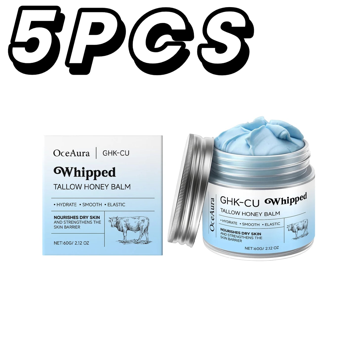 OceAura Copper Peptides GHK-Cu Beef Tallow & Honey Balm 60g