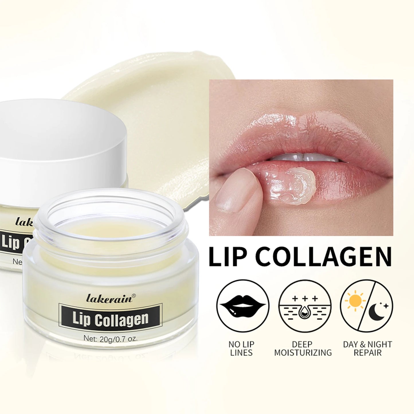 Lip Collagen Collagen Lip Mask Lip Balm To Moisturizes Dry Lips Smooths Fine Lines, Deep Hydrates Lip Moisturizer For Exfoliatin Peaceful Pleasures Health and Wellness