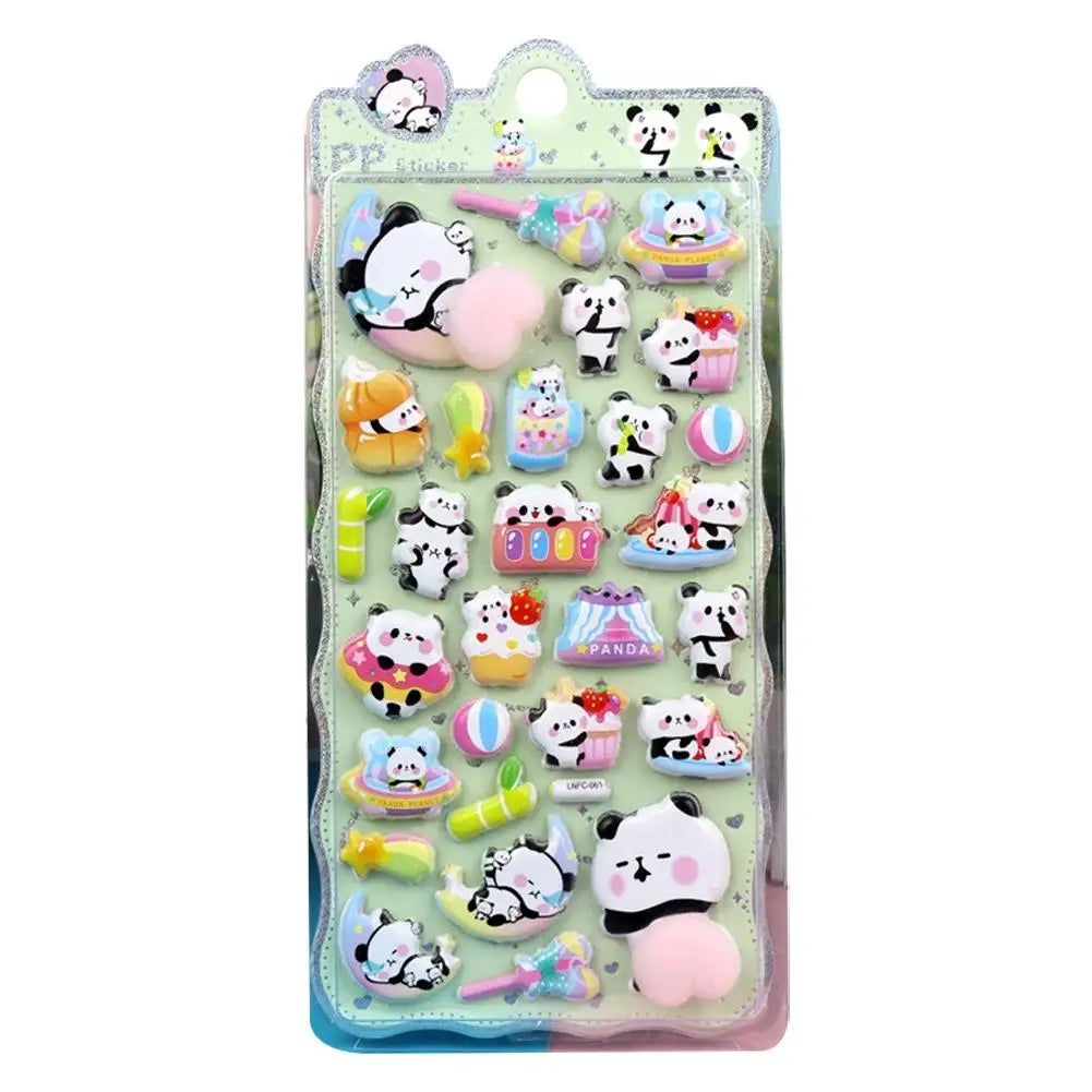 3D Puffy Squishy Cartoon Stickers – Rabbit, Capybara & Bear Stress Relief Decals Peaceful Pleasures Health and Wellness E