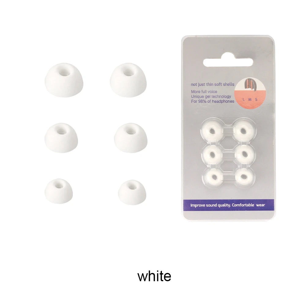 3Pair For JBL ENDURANCE PEAK3 Earbud Covers Silicone Earcups For Peak 3 Ear Caps Bluetooth-Compatible Headset Accessories Peaceful Pleasures Health and Wellness WHITE