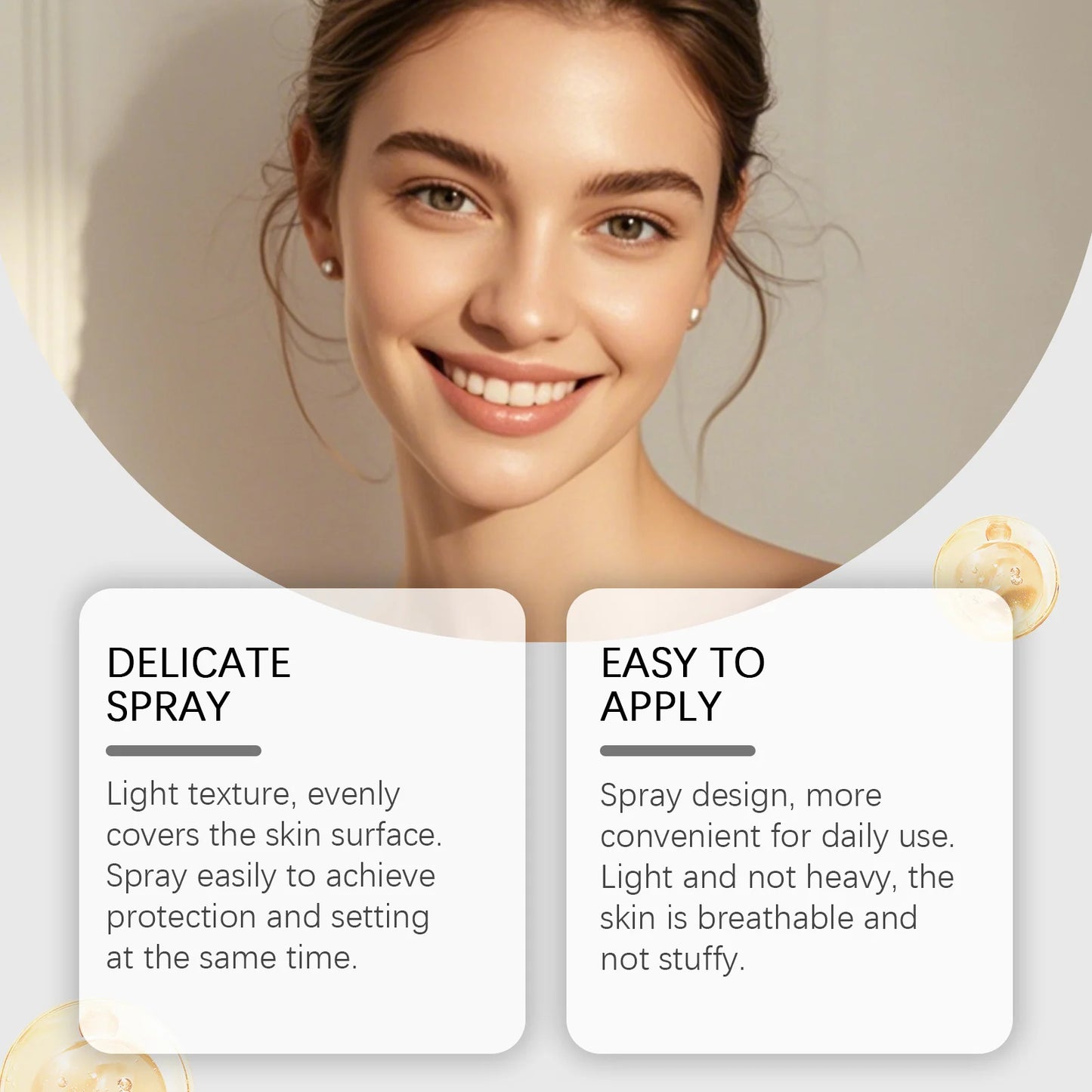 Waterproof Makeup Setting Spray Long-Lasting Glossy Matte Base Makeup Sweatproof Oil-Control Moisturizing Fixing Setting Spray Peaceful Pleasures Health and Wellness