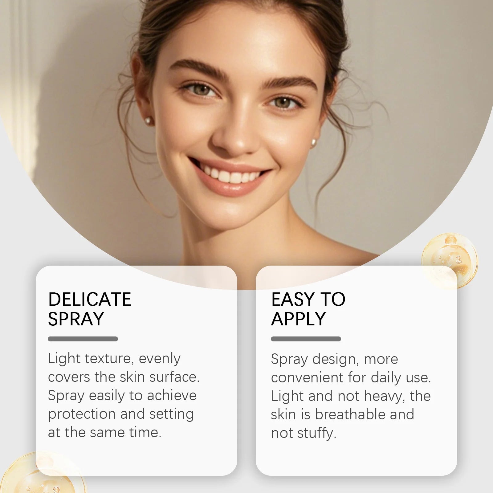 Waterproof Makeup Setting Spray Long-Lasting Glossy Matte Base Makeup Sweatproof Oil-Control Moisturizing Fixing Setting Spray Peaceful Pleasures Health and Wellness