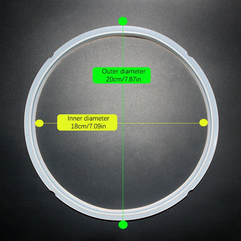 Universal 18/20/22/24cm Silicone Rubber Gasket Cooker Lid Sealing Ring Electric Pressure Cooker Replace For 2-6L Cooker Gaskets Peaceful Pleasures Health and Wellness 20CM