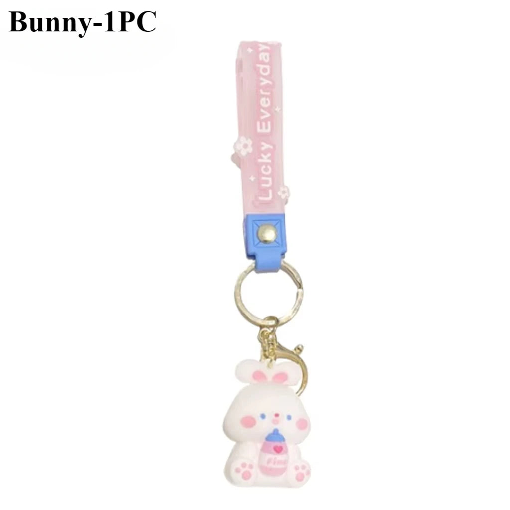 Luck Drinks PVC Cartoon Keychain | Cute Bag Charm & Gift