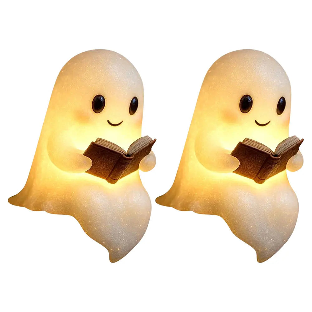 Cute Ghost Reading Lamp LED Night Light Halloween Decor Night Lights Peaceful Pleasures Health and Wellness 2pcs small spain