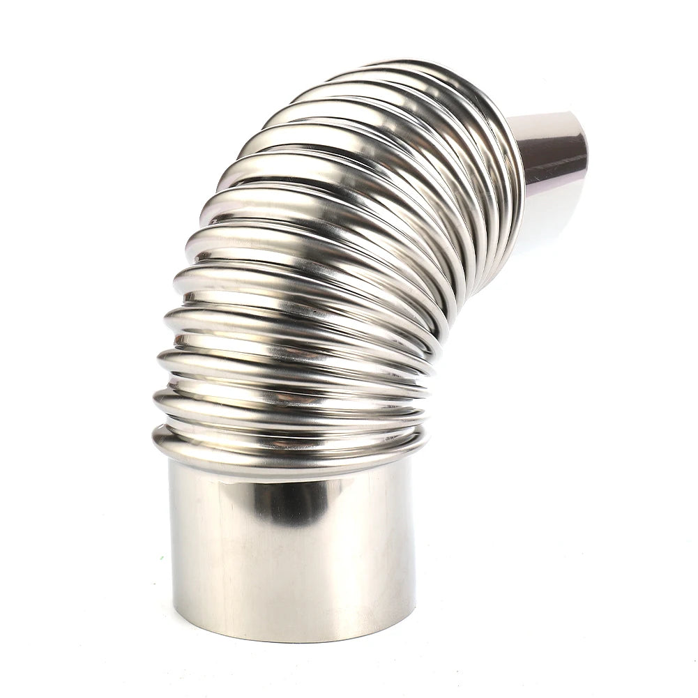 90-degree Stove Pipe Elbow Tube Fitting Connector 60 70 Stainless