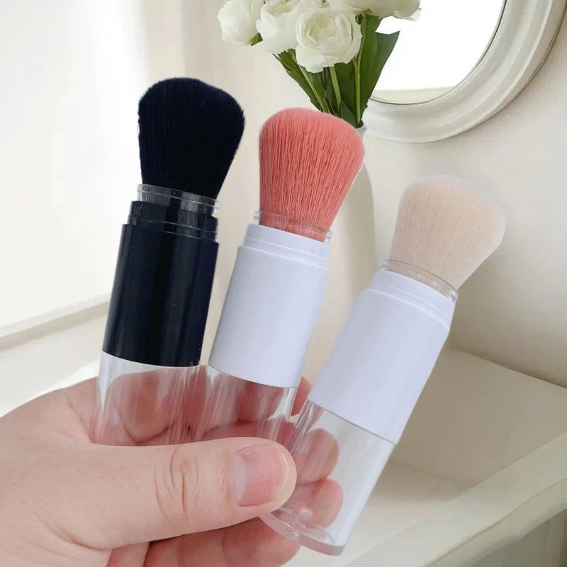 Multi-functional 2 in 1 Foundation Brush Makeup Brush Empty Travel Blush with Refillable Loose Powder Bottle Makeup Beauty Tools Peaceful Pleasures Health and Wellness