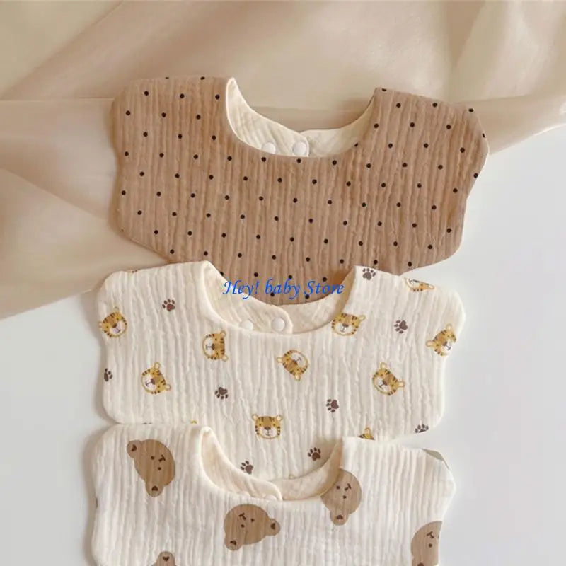 6-Layer Gauze Baby Drool Bib & Burp Cloth for 0–12 Months