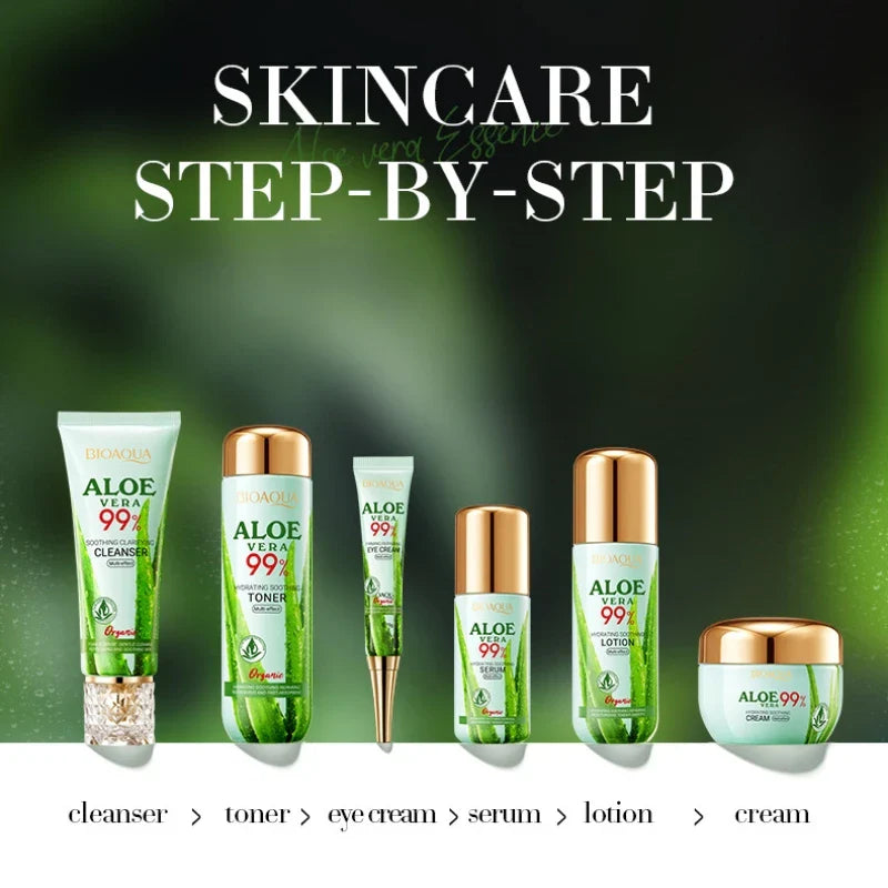 Aloe Vera 6-Piece Skincare Set – Hydrating Daily Routine