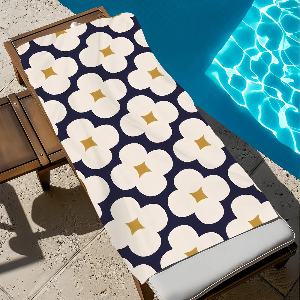 Flower Cartoon Quick-Dry Beach Towel | Pool, Gym & Travel