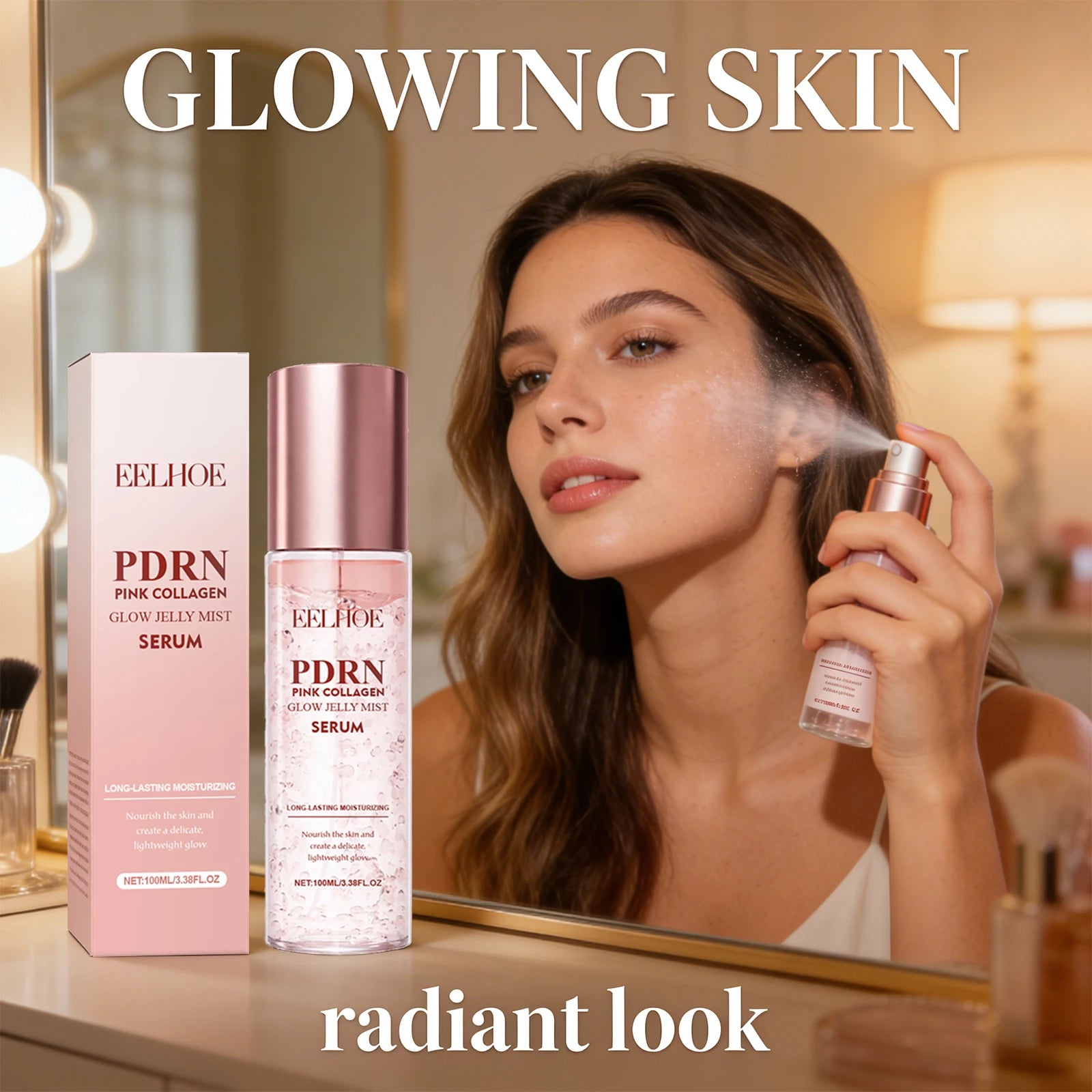 EELHOE Collagen Facial Spray – Pore Minimizing & Brightening Facial Essence Spray Peaceful Pleasures Health and Wellness