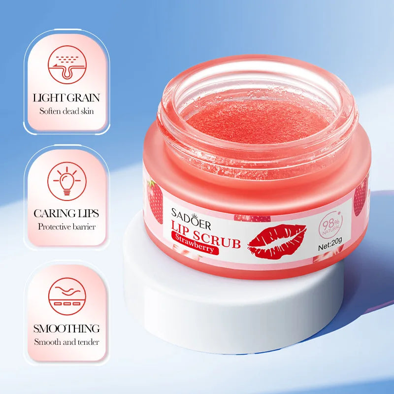 SADOER Fruit Lip Scrub Mask – Avocado Orange Strawberry