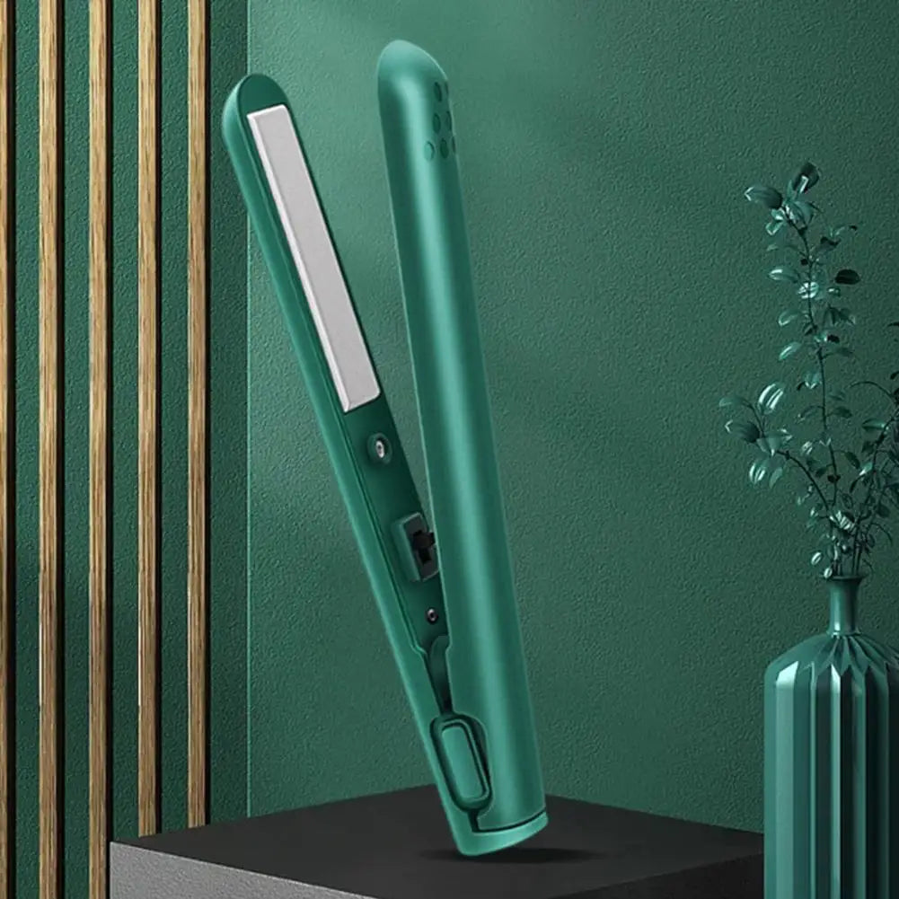 2-in-1 Mini Hair Straightener & Curler | Portable Travel Tool