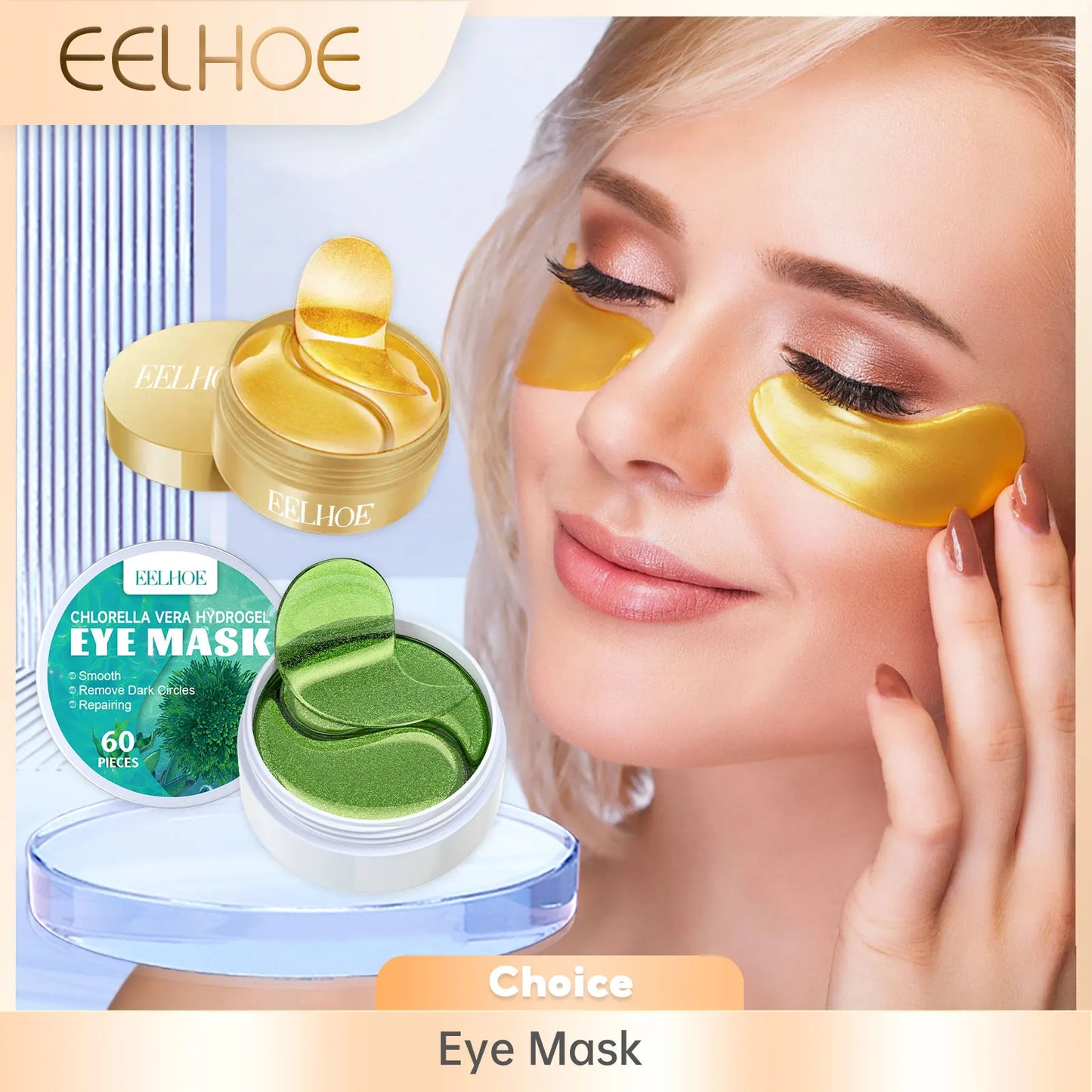 Eelhoe 24K Gold Seaweed Eye Patches – Dark Circles & Puffiness