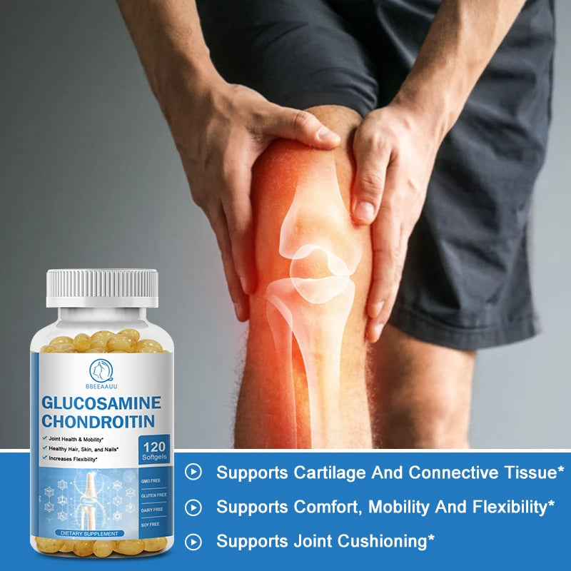 Glucosamine Chondroitin & Vitamin D Capsules – 120ct Peaceful Pleasures Health and Wellness