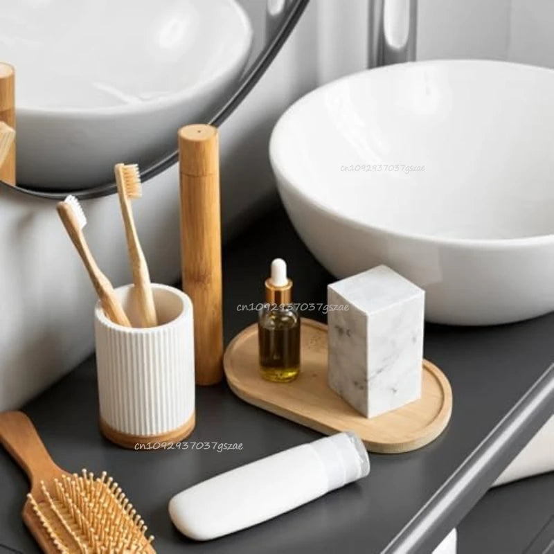 Bamboo Multi-Purpose Tray Set | Plant, Kitchen & Bathroom Use