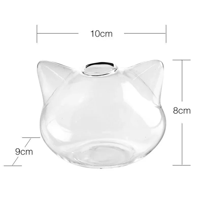 Cat-Shaped Glass Vase | Hydroponic Succulent Planter & Terrarium