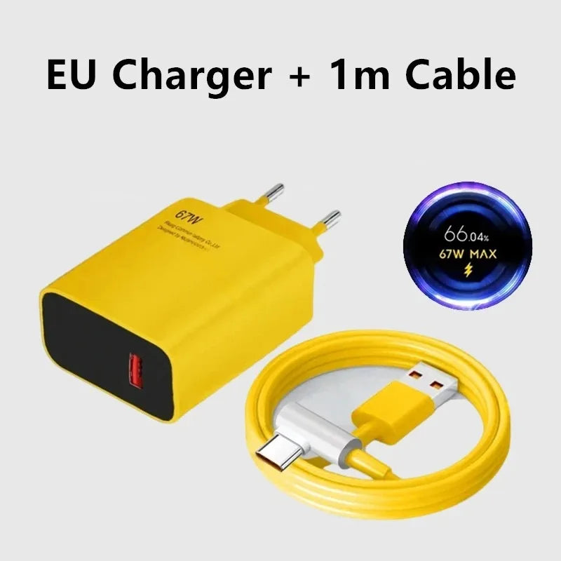 67W USB-C Fast Charger for Xiaomi Redmi – QC3.0 Adapter
