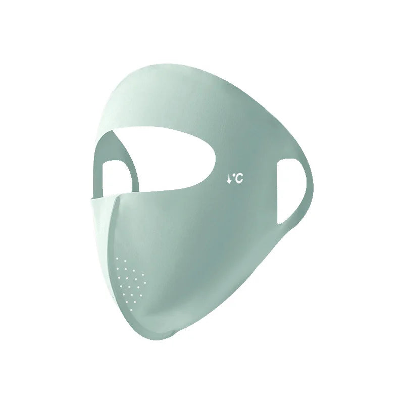 UPF50+ Full Face Sun Mask Ice Cooling Breathable Facekini