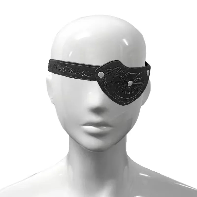 Medieval Leather Eye Patches Vintage Embossed Covers Halloween