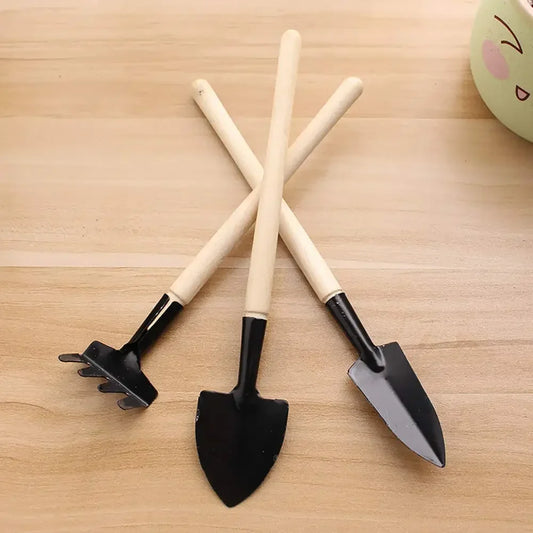 Mini 3-Piece Garden Tool Set – Trowel, Rake & Shovel Kit Mini Garden Tool Set Oasis Select