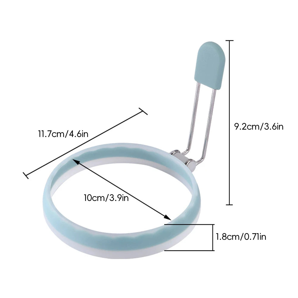 New Silicone Nylon Egg Ring Round Omelette Burger Patty Mold Translucent Frying Baking Practical Tool Sense of Ritual Egg Ring Peaceful Pleasures Health and Wellness