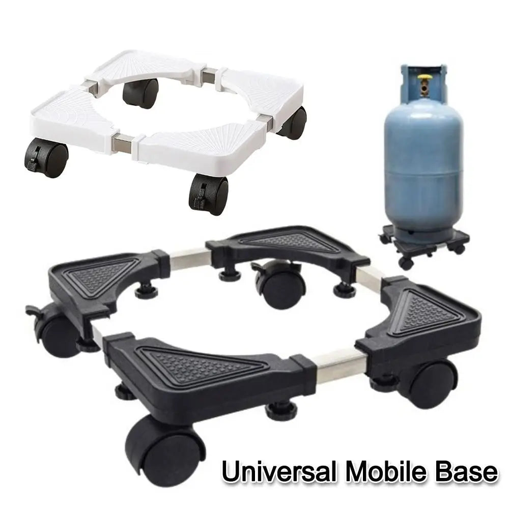 Adjustable Movable Appliance Base with 4 Caster Wheels