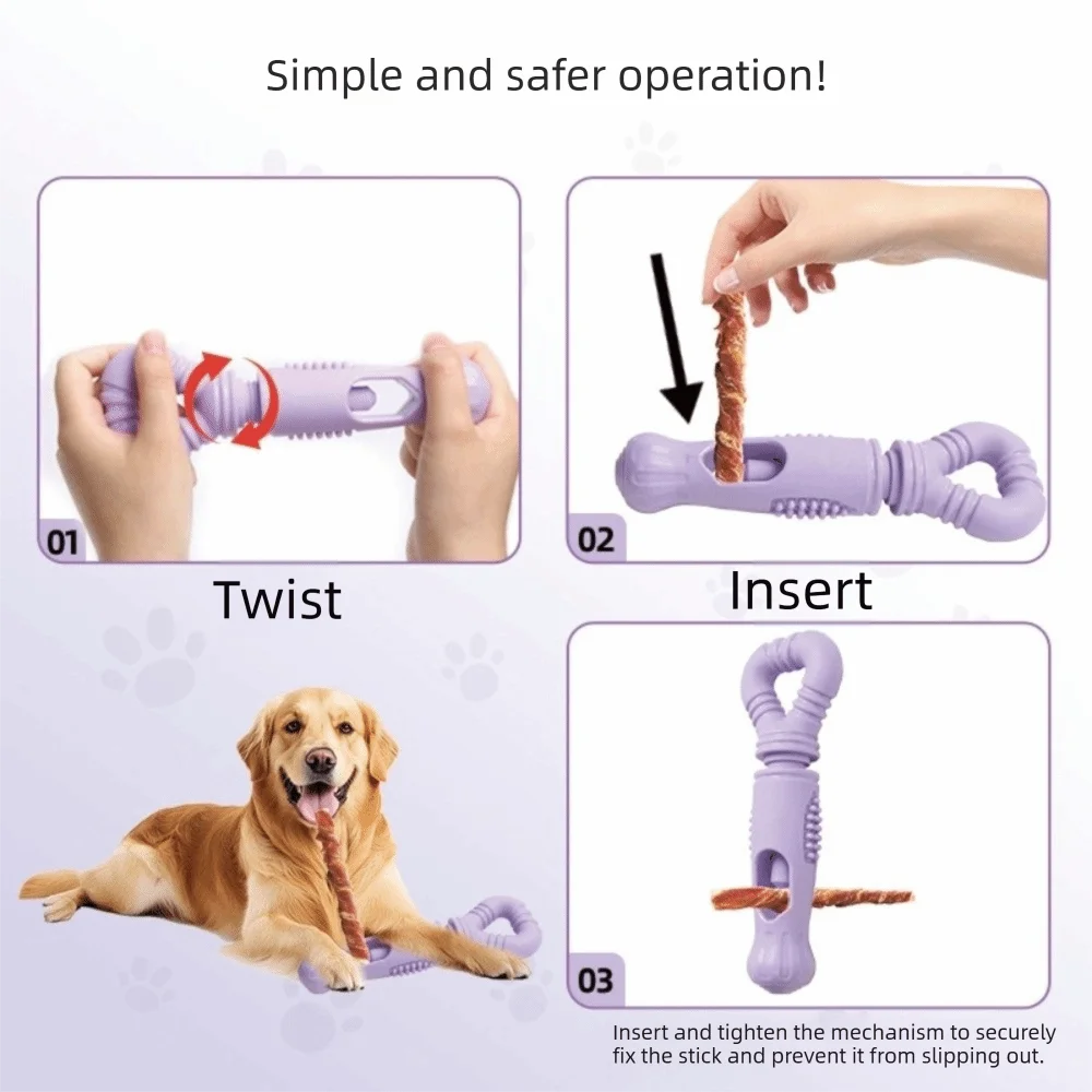 New Rotating Design Dogs Chew Stick Easy to Clean Soft Dogs Aviod Choking Rotating Food Container All Breeds Peaceful Pleasures Health and Wellness